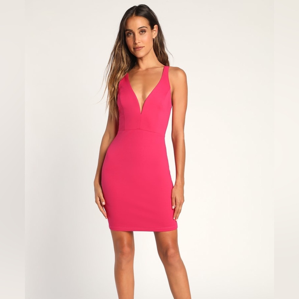 Perfect Pick Hot Pink Bodycon Dress